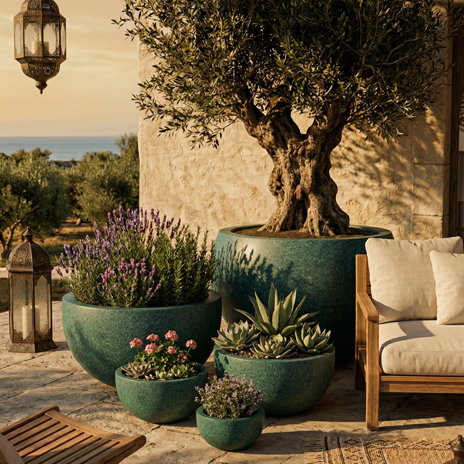 MEDIO Hafif Beton Saksı 